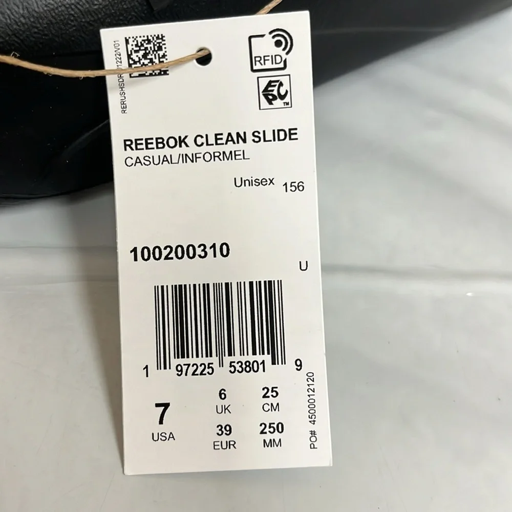 REEBOK CLEAN SLIDE BLACK - 7